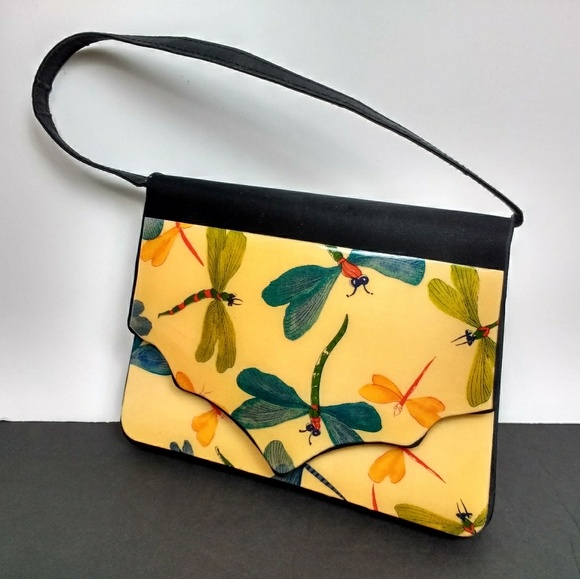 Vintage Handbags - Vintage Angela Frascone Dragonfly mini bag